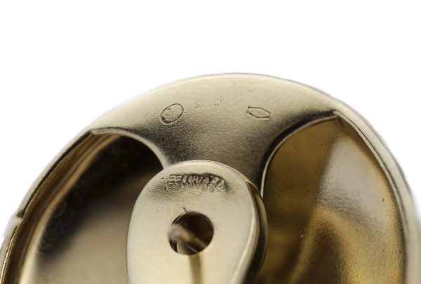 Tiffany and Co 18ct Yellow Gold Earrings; disc design bearing a geometric snakeskin pattern in relief. Made in USA, Circa 2000s. Comes in original box