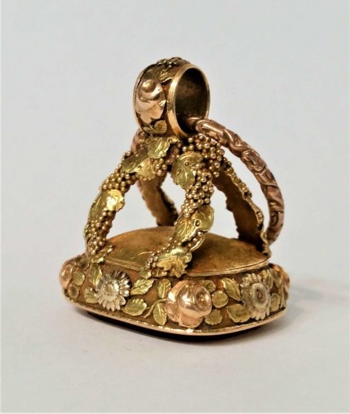Antique Regency Tricolour Gold Fob Seal, Circa 1820