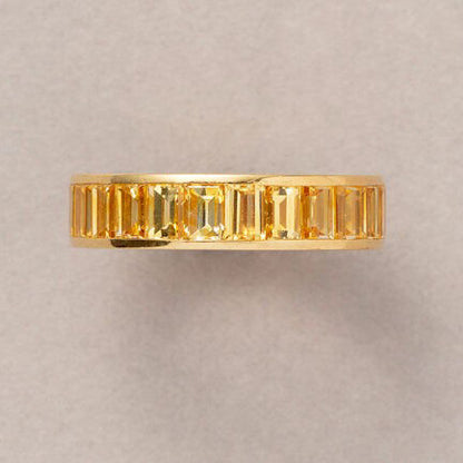6.67ct Baguette Cut Yellow Sapphire Full Eternity Band Ring, by Hemmerle Münich