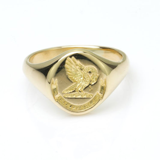 Gents 18ct Yellow Gold Signet Ring with Dragon