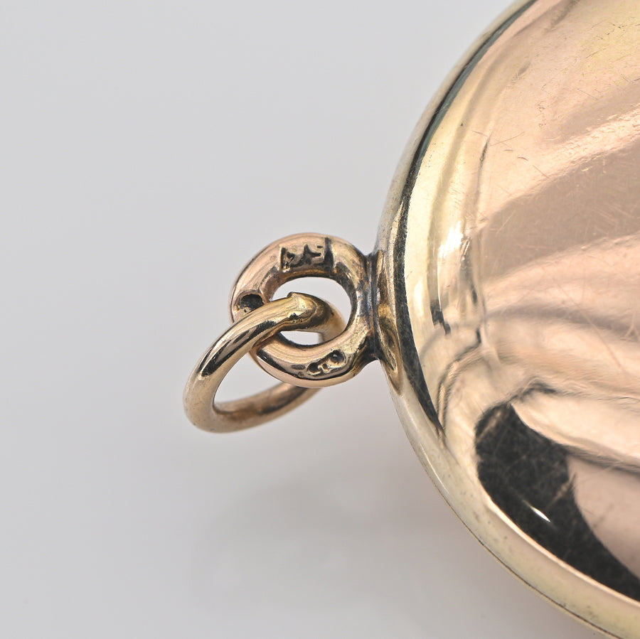 Victorian Antique Russian 2.60ct Ceylon Sapphire and Natural Pearl Cluster Gold Locket Pendant