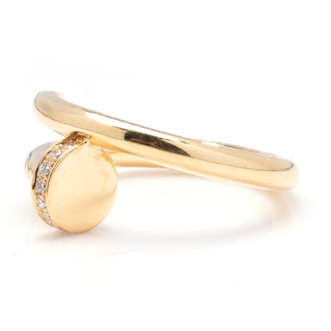 Cartier Juste Un Clou 18ct Yellow Gold Ring with Diamonds, Made in France Paris 2018