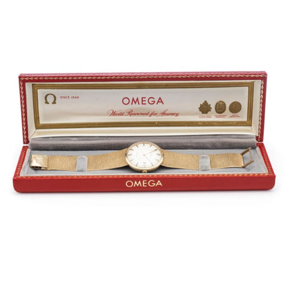 Vintage Omega Geneve 9ct Yellow Gold Manual Watch