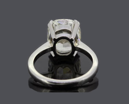 Cushion Cut 5.11 carat Diamond Solitaire Engagement Ring, in 18ct white gold.