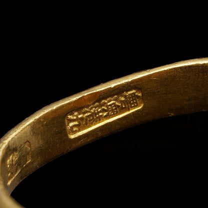 Chinese 23kt Yellow Gold Ring with Citrine