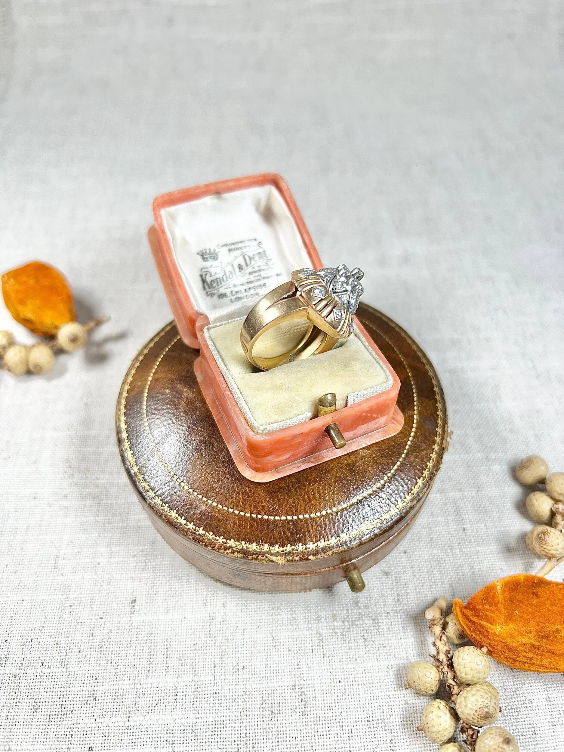 Vintage 1960's 18 Carat Gold, Tiered Dome Shaped, Diamond Cocktail Ring