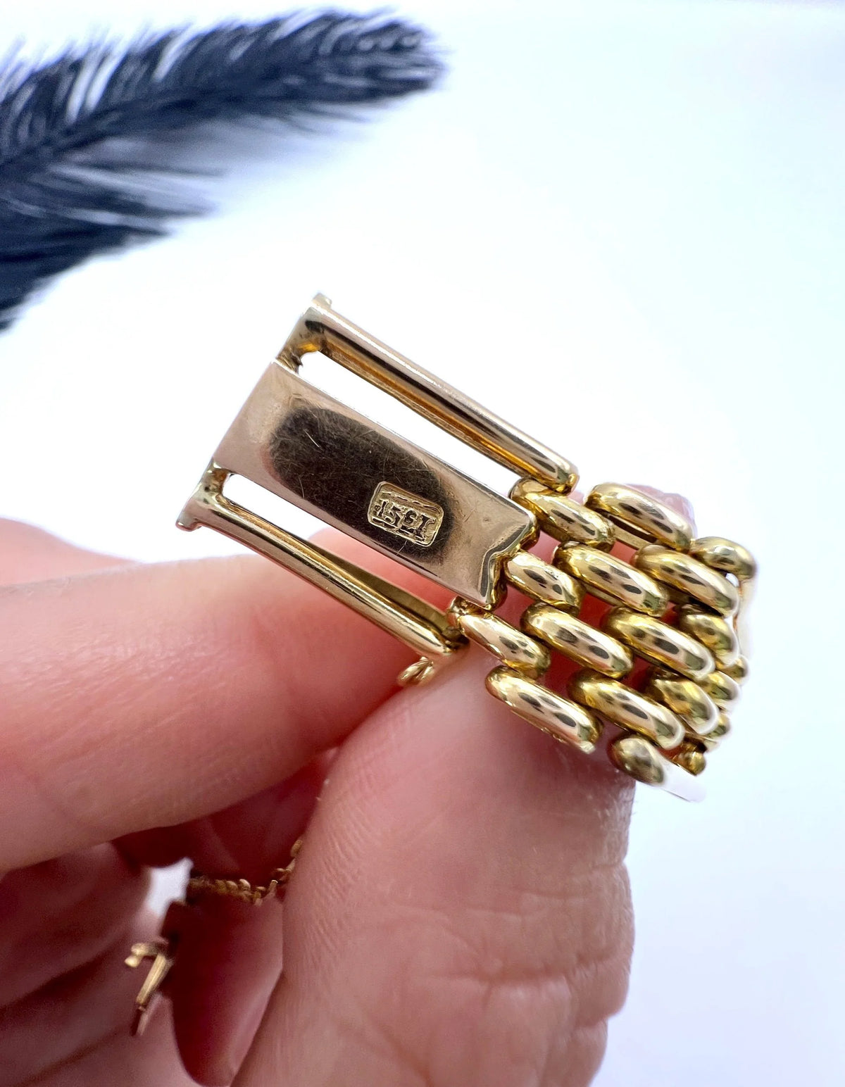 Antique Edwardian Gate Link Bracelet in 15ct Yellow Gold