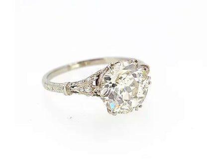 Art Deco Diamond Solitaire Engagement Ring, 4.71 carats, Platinum