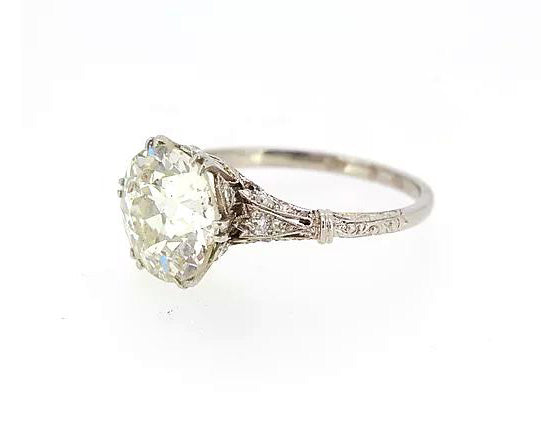 Art Deco Diamond Solitaire Engagement Ring, 4.71 carats, Platinum