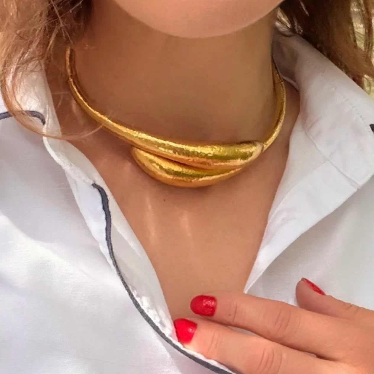 Vintage Ilias Lalaounis 18 ct Gold Choker Necklace