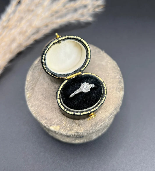 Antique Diamond Engagement Ring In Platinum