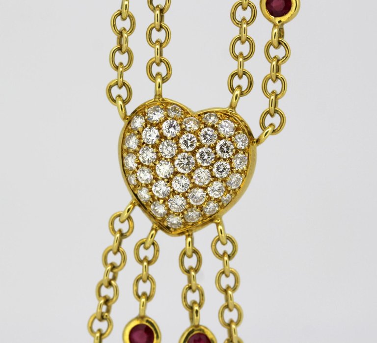 Moussaieff Diamond and Ruby Necklace Pendant Watch
