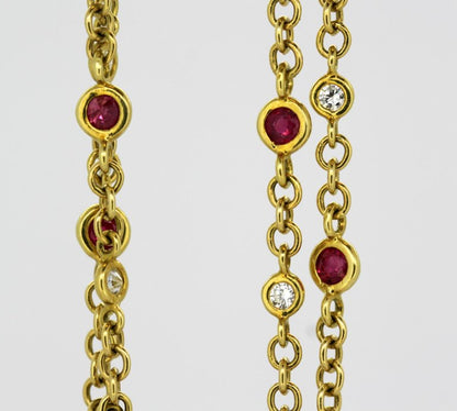 Moussaieff Diamond and Ruby Necklace Pendant Watch