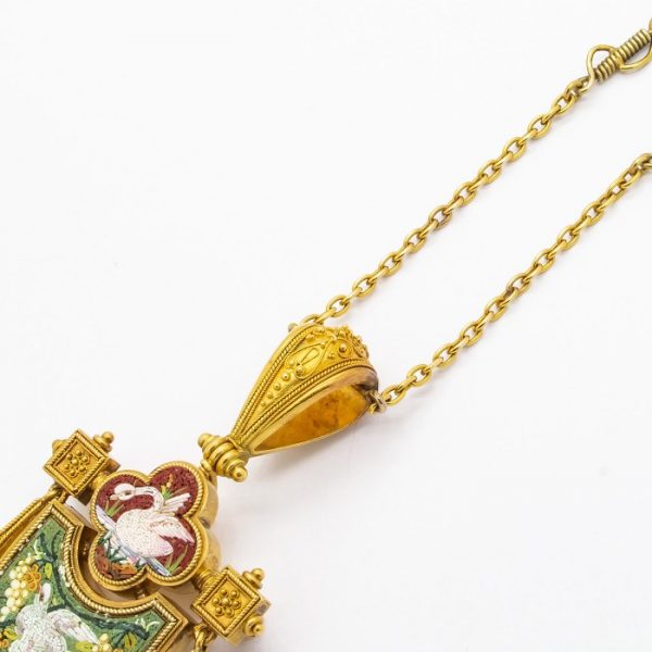 Antique Micro Mosaic Suite, Italy, Circa 1870