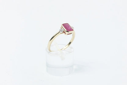Baguette Cut Ruby Ring