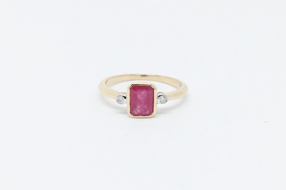Baguette Cut Ruby Ring
