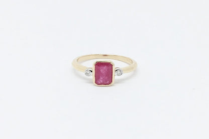 Baguette Cut Ruby Ring
