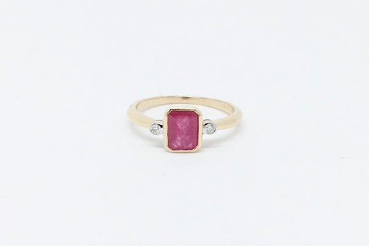 Baguette Cut Ruby Ring