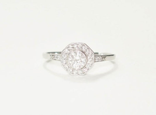 Art Deco Style Diamond Cluster Ring