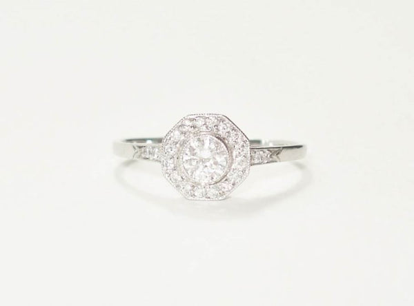 Art Deco Style Diamond Cluster Ring