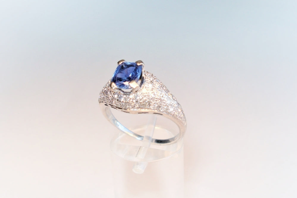 Vintage Sapphire and Diamond Ring