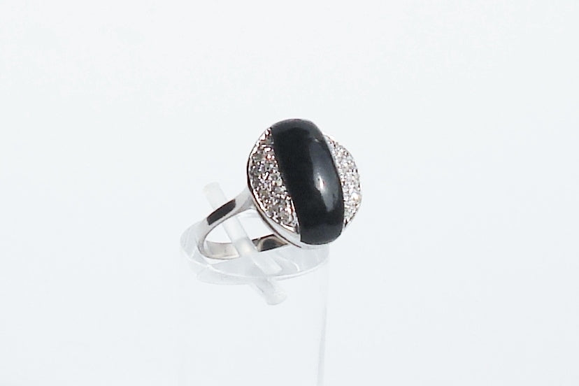 Vintage Onyx and Diamond Ring