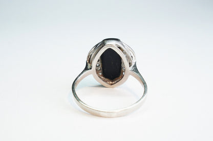 Vintage Onyx and Diamond Ring