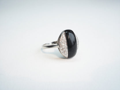 Vintage Onyx and Diamond Ring