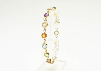 Multi Gem Set Bracelet