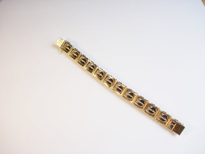 Vintage Lapis Lazuli Gold Bracelet