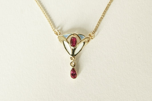 Art Deco Style Ruby Pendant