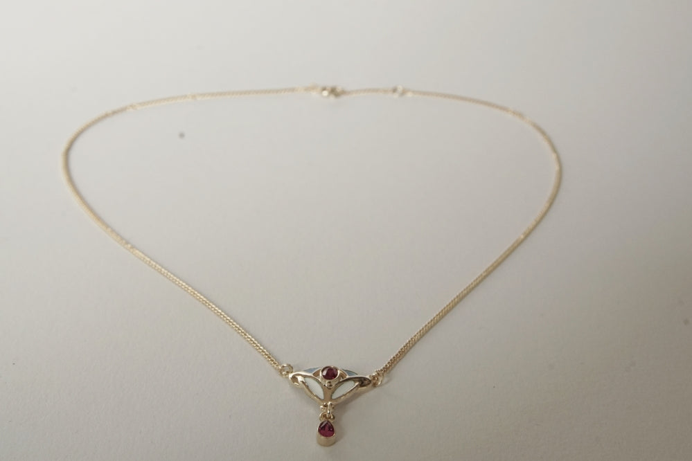 Art Deco Style Ruby Pendant