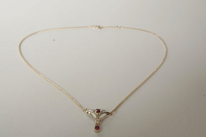 Art Deco Style Ruby Pendant