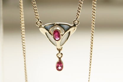 Art Deco Style Ruby Pendant