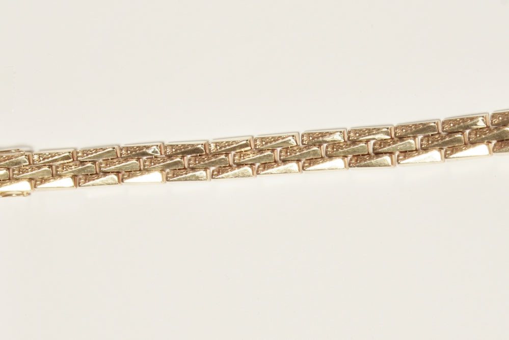 Vintage Brick Link Gold Bracelet