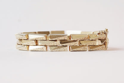 Vintage Brick Link Gold Bracelet