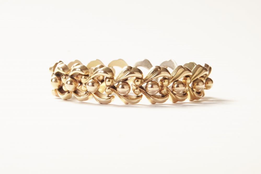 Vintage Gold Fancy Link Bracelet