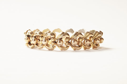 Vintage Gold Fancy Link Bracelet