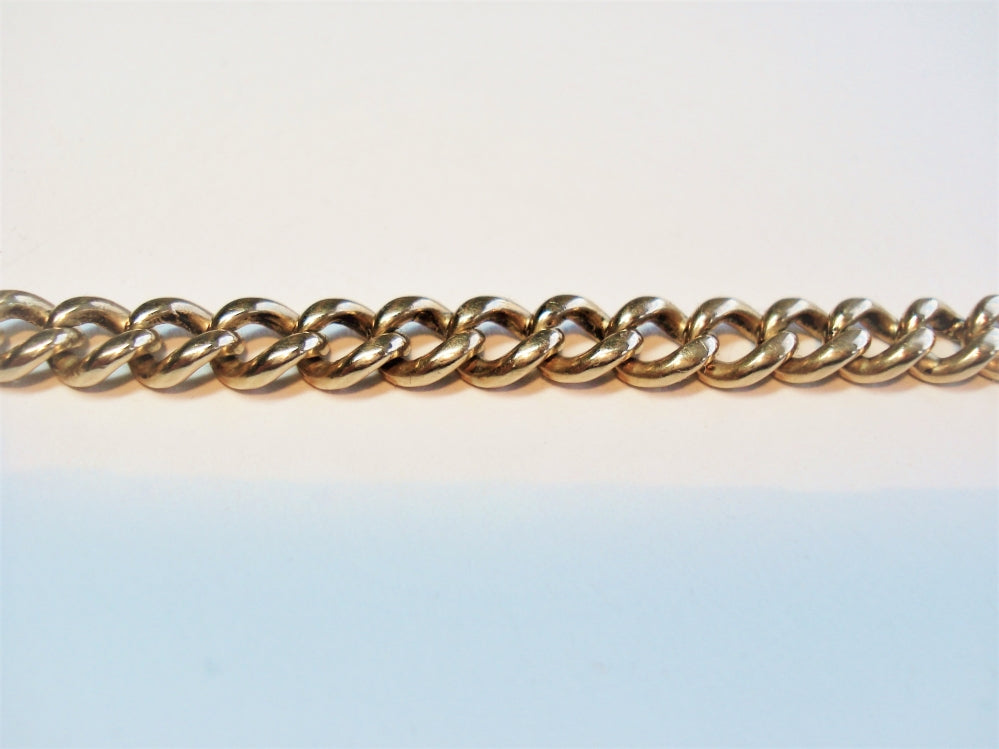 Antique Gold Curb Link Bracelet