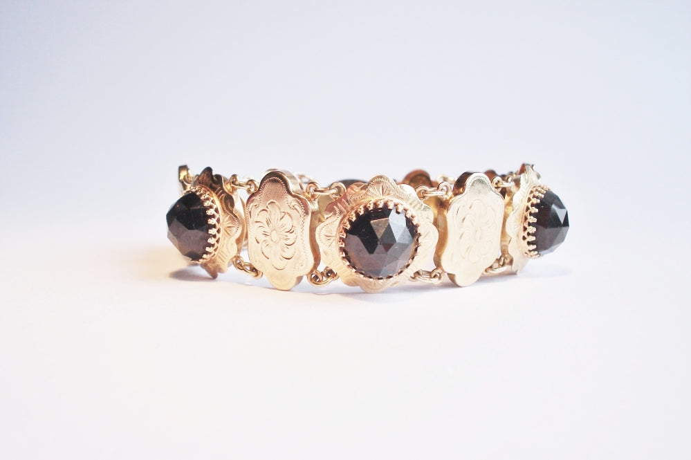 Garnet and Gold Bracelet