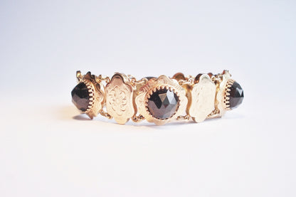 Garnet and Gold Bracelet