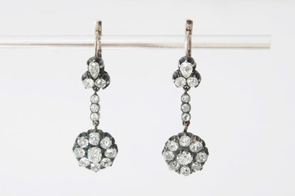 Antique Russian Diamond Earrings
