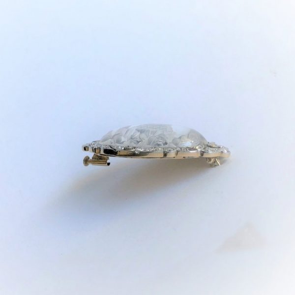 Antique Art Deco Crystal Brooch