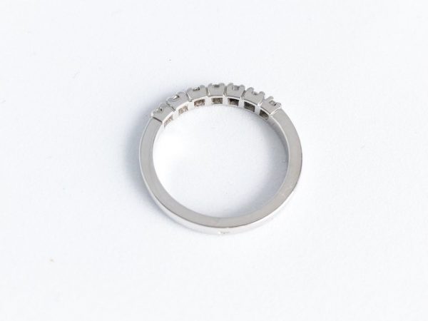 Seven Stone Half Eternity Diamond Ring, White Gold