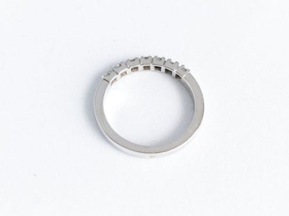 Seven Stone Half Eternity Diamond Ring, White Gold