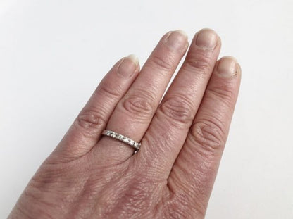Seven Stone Half Eternity Diamond Ring, White Gold