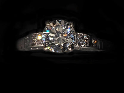 Brilliant Cut Diamond Engagement Ring in 18ct White Gold, 0.56ct Total