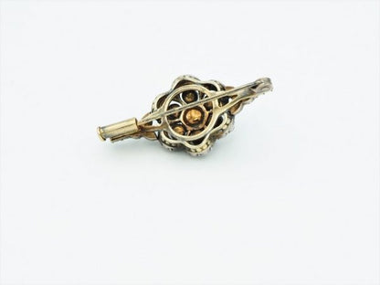 Antique Victorian Rose Cut Diamond Brooch
