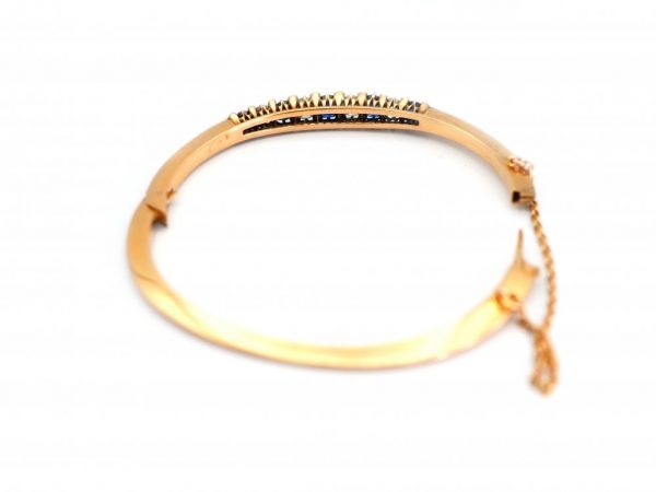 Antique Sapphire and Diamond Yellow Gold Bracelet