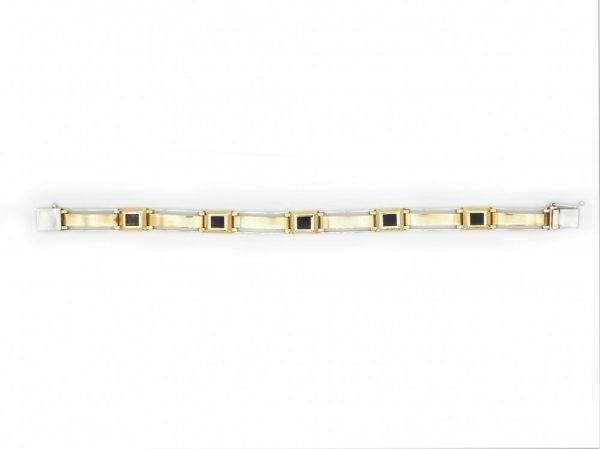 Ekol Onyx Set Bracelet in Yellow and White Gold